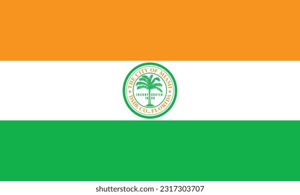 Flag of Miami - Vector illustration.