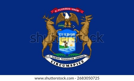Flag of Michigan 16:9, Michigan Flag