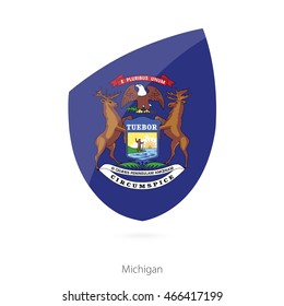 Flag of Michigan. Vector Illustration.