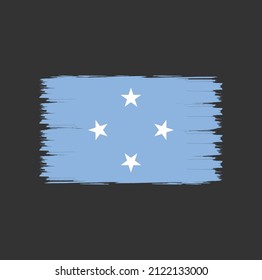 Flag of Micronesia with brush style