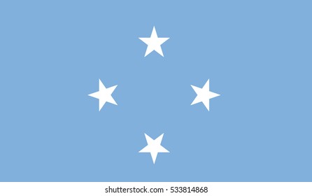 flag of micronesia federated states vector icon illustration eps10