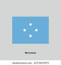 flag of Micronesia isolated vector illustration