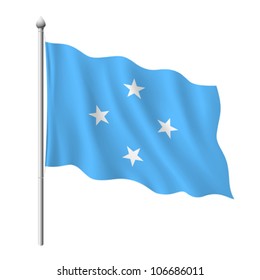 Flag of Micronesia, vector illustration