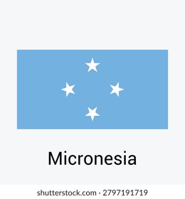 Flag of Micronesia Vector Illustration