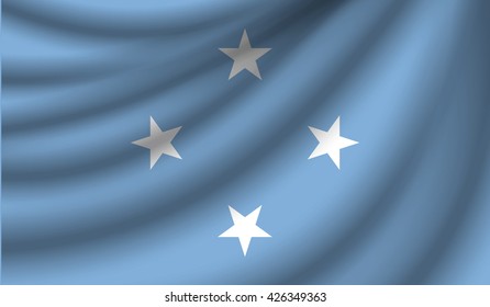 Flag of Micronesia, vector illustration