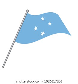 flag of Micronesia vector illustration isolated on white background