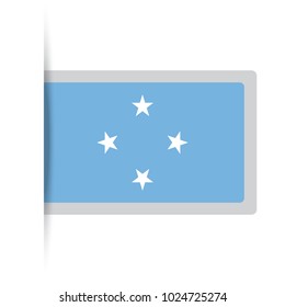 Flag of Micronesia. Vector illustration of a stylized flag.
The slit in the paper with shadows. isolated on white.