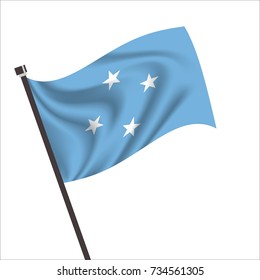 Flag of micronesia,micronesia Icon vector illustration,National flag for country of micronesia isolated, banner vector illustration. Vector illustration eps10.