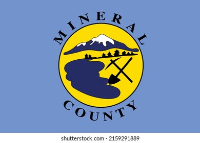 Flag Of Mineral County, Nevada, USA. 