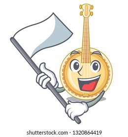 With flag miniature banjo 
