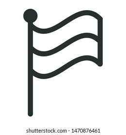 flag - minimal line web icon. simple vector illustration. concept for infographic, website or app.