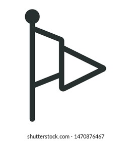 flag - minimal line web icon. simple vector illustration. concept for infographic, website or app.