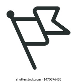 flag - minimal line web icon. simple vector illustration. concept for infographic, website or app.