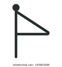 flag - minimal line web icon. simple vector illustration. concept for infographic, website or app.