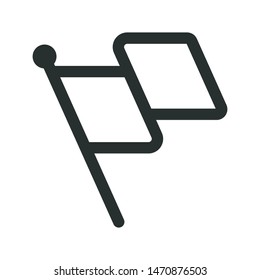 flag - minimal line web icon. simple vector illustration. concept for infographic, website or app.