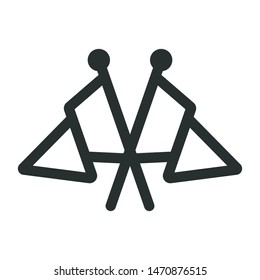 flag - minimal line web icon. simple vector illustration. concept for infographic, website or app.