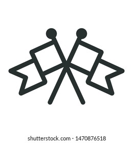 flag - minimal line web icon. simple vector illustration. concept for infographic, website or app.