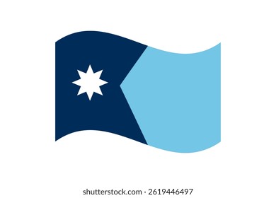 Flag of Minnesota, United States. Minnesota wavy flag digital vector illustration. Fluttering flag.