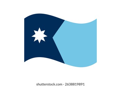 Flag of Minnesota, United States. Minnesota wavy flag digital vector illustration. Fluttering flag.