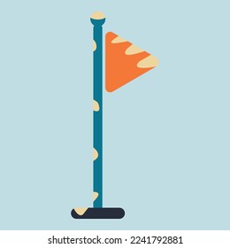 icono de misión de bandera vector aislado
