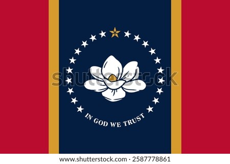 Flag of Mississippi, 3:2 Format, Mississippi Flag