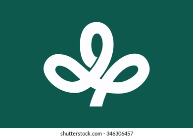 Flag of Miyagi prefecture of Japan. Vector illustration.