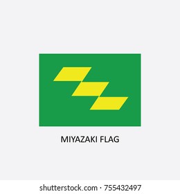 Flag of Miyazaki Prefecture - Japan Vector Illustration

