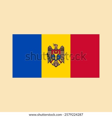 Flag of Moldova. Color vector illustration.
