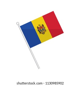 Flag of Moldova. Flag of Europe. isolated on a white background.