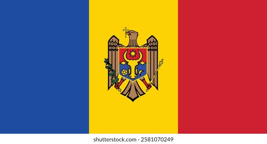 Flag of Moldova logo vector