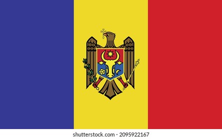 Flag of Moldova vector format eps