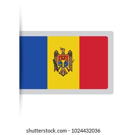 Flag of Moldova. Vector illustration of a stylized flag.
The slit in the paper with shadows. isolated on white.