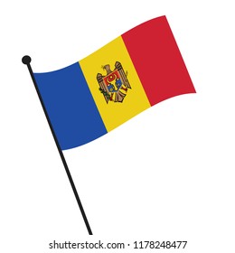 Flag of Moldova,Moldova Flag Icon vector illustration