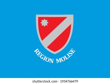 Flag of the Molise region, Italy vector illustration