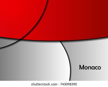 Flag of Monaco background template, vector solid shapes illustration