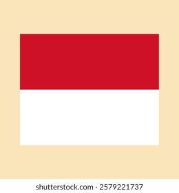 Flag of Monaco. Color vector illustration.