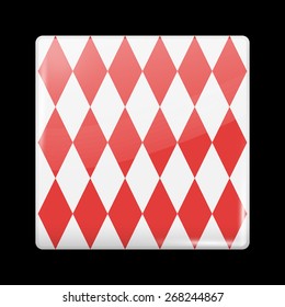 Flag of Monaco. Glossy Icons Square Shape. This is File from the Collection European Flags