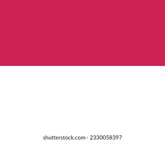 The flag of Monaco. Flag icon. Standard color. Standard size. A rectangular flag. Computer illustration. Digital illustration. Vector illustration.