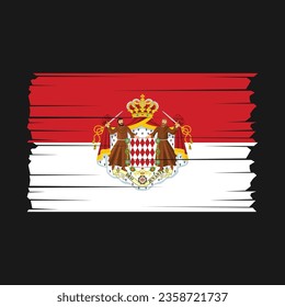 Flag of Monaco national country symbol Vector illustration