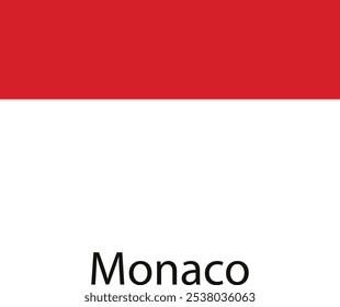 The flag of Monaco, a red and white bicolor, representing the Principality of Monaco.