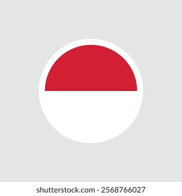 Flag of Monaco. Red and white flag. National symbol of the Principality of Monaco.