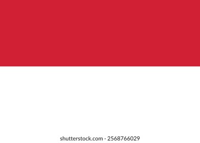 Flag of Monaco. Red and white flag. National symbol of the Principality of Monaco.