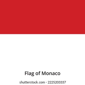 Flag of Monaco two equal horizontal bands used colors in the flag are red, white proportion Monegasque flag is 4:5. adopted in 1881 National symbol illustration vector illustration
