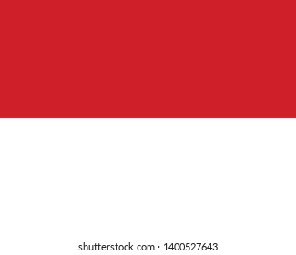 Flag of Monaco vector illustration