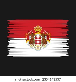 Flag of Monaco vector illustration