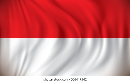 Drapeau de Monaco - illustration vectorielle