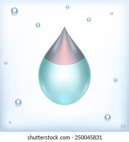 Flag of Monaco water drop