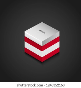 Flag money box design vector