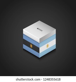 Flag money box design vector