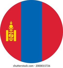 Flag of Mongolia africa illustration vector eps